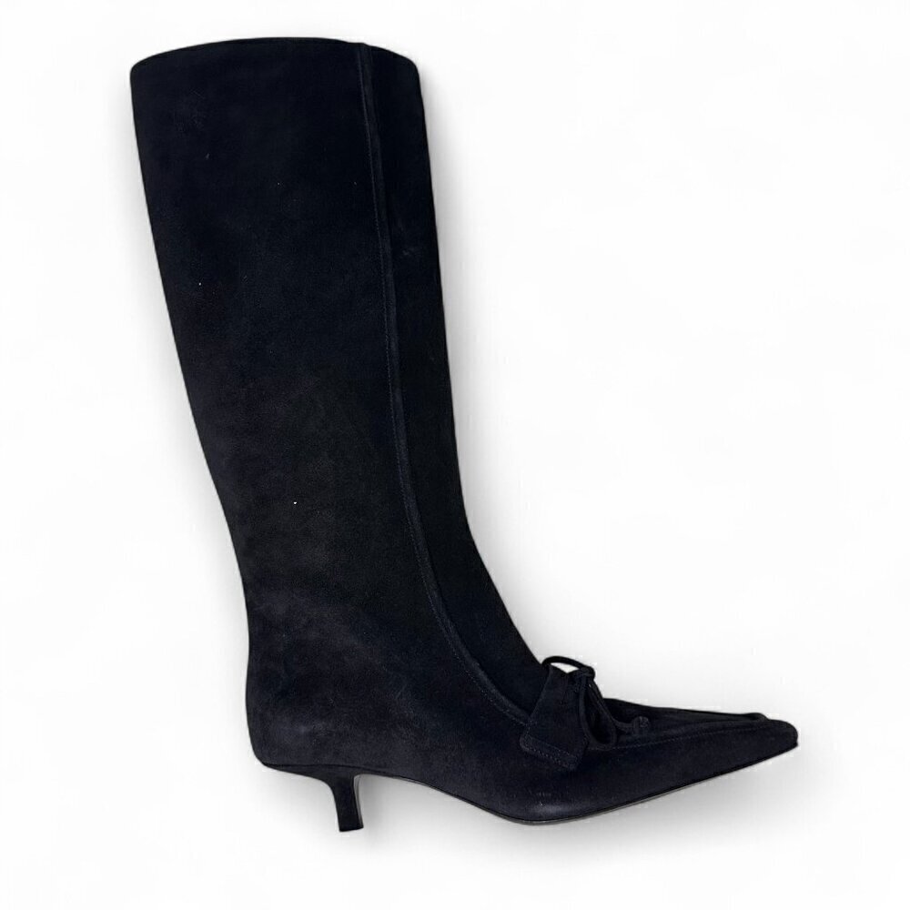 Burberry Women's Knee-High Suede Storm Boot with Bow EU 39 NEW IN BOX - Picture 10 of 16